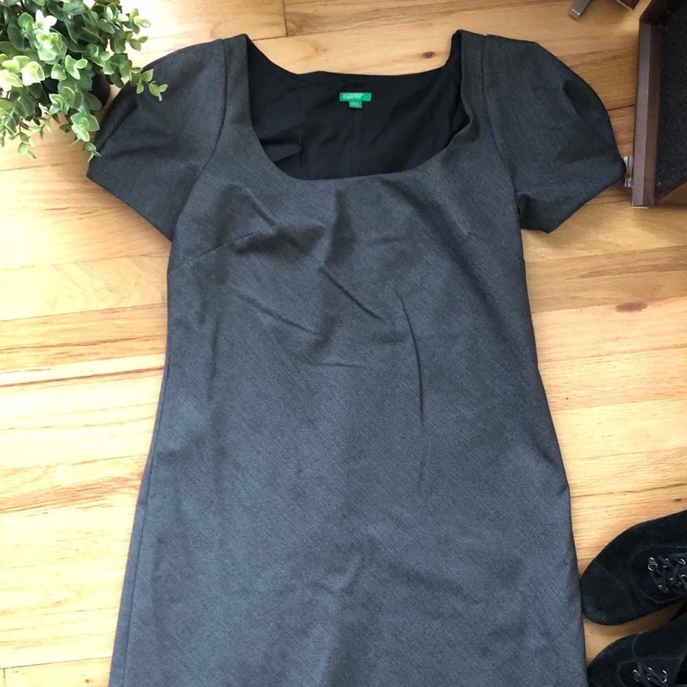 Classic Aline dress with feminine puff sleeves